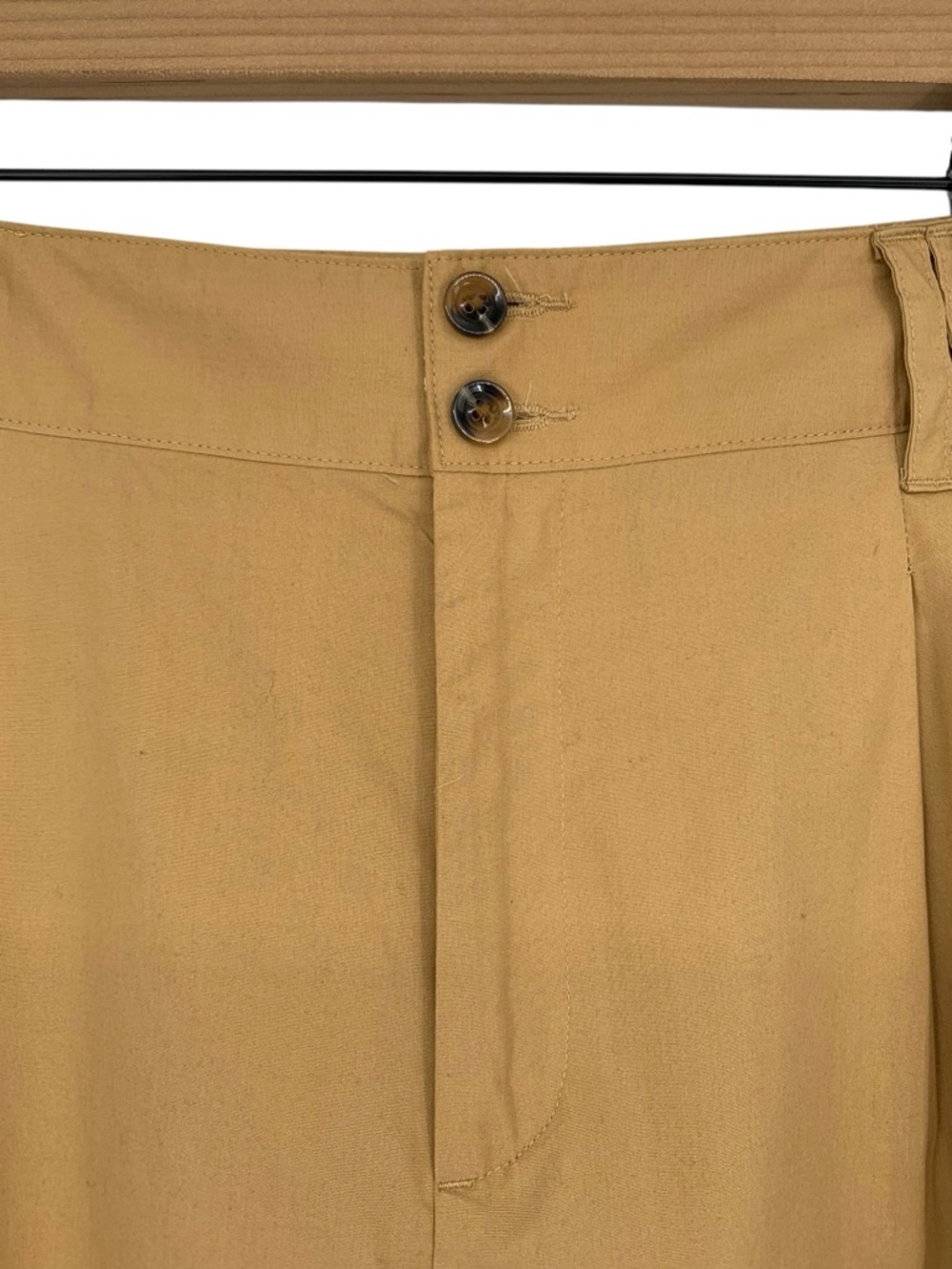 Who What Wear Camel Colored 13” High Rise Pleated Tapered Ankle Pants - Picture 6 of 9
